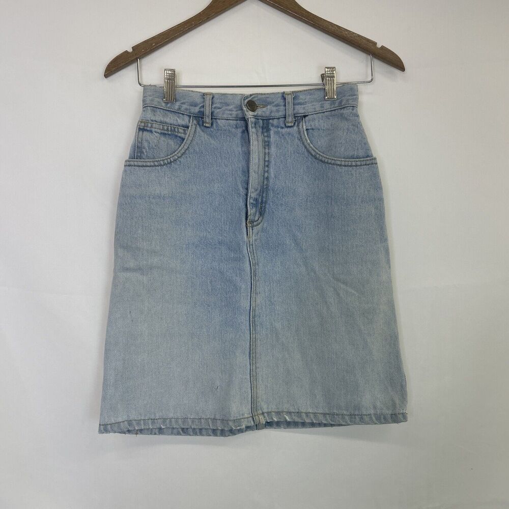 Vintage Guess Jeans Georges Marciano Blue Jean Denim Skirt Women's 26 USA MADE
